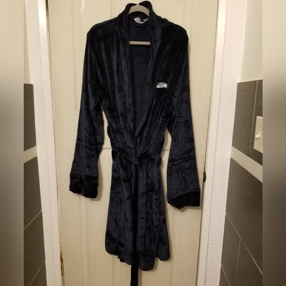 Northwest Unisex Silk Touch Bath Robe Color Navi Size L/LX - Picture 2 of 6